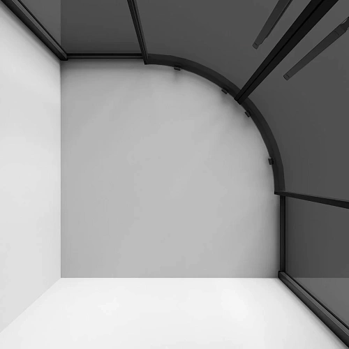 Душевой уголок Niagara Nova NG-2826-34BLACK (90x90x195) полукруг, раздвижная, черный матовый, стекло тониров Душевой уголок Niagara Nova NG-2826-34BLACK (90x90x195) полукруг, раздвижная, черный матовый, стекло тониров