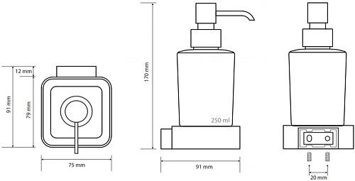 Дозатор жидкого мыла Bemeta SOLO 139109042 Дозатор жидкого мыла Bemeta SOLO 139109042
