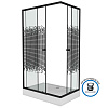 Картинка анонса товара «душевой уголок niagara eco ng-018-14q black (1000х800х1950) низкий поддон (13см) стекло мозаика _0181452q»