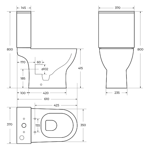 Унитаз напольный BelBagno LOUNGE BB045CPR/SC/BB045/051T безободковый с сиденьем Унитаз напольный BelBagno LOUNGE BB045CPR/SC/BB045/051T безободковый с сиденьем