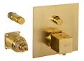 Смеситель для душа Remer Q-Elegance QT09KBBG термостатический, золото брашированное Смеситель для душа Remer Q-Elegance QT09KBBG термостатический, золото брашированное