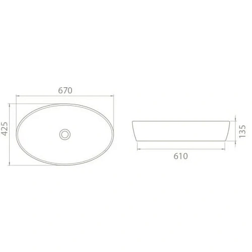 Раковина CeraStyle One 67 Z0000011155 Раковина CeraStyle One 67 Z0000011155
