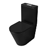 Унитаз напольный GROSSMAN GR-4458BMSQ 64x36x83,5 черный матовый, безободковый, торнадо с тонкой крышкой