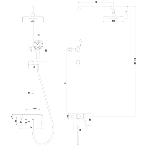 Душевая система Lemark Bronx LM3762GM с регулируемой высотой штанги, графит Душевая система Lemark Bronx LM3762GM с регулируемой высотой штанги, графит