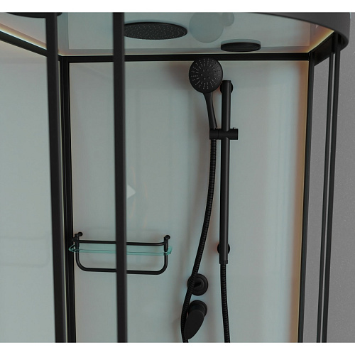 Душевая кабина Frank F400/2 М Black черный профиль матовое стекло 100x100 20072 Душевая кабина Frank F400/2 М Black черный профиль матовое стекло 100x100 20072