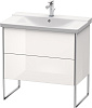 Картинка анонса товара «тумба под раковину duravit xsquare xs446102222 напольная 81 см белая глянцевый»
