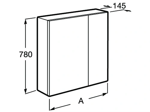 Зеркальный шкаф Roca Ronda 60 белый глянец/антрацит ZRU9302968 Зеркальный шкаф Roca Ronda 60 белый глянец/антрацит ZRU9302968
