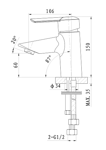 Смеситель для раковины Wonzon & Woghand Baroque, хром (WW-191101-CR) Смеситель для раковины Wonzon & Woghand Baroque, хром (WW-191101-CR)