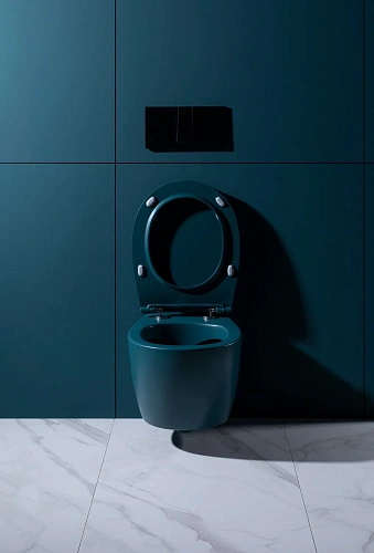 Унитаз подвесной Allen Brau Fantasy 4.11004.PT с крышкой, петроль Унитаз подвесной Allen Brau Fantasy 4.11004.PT с крышкой, петроль