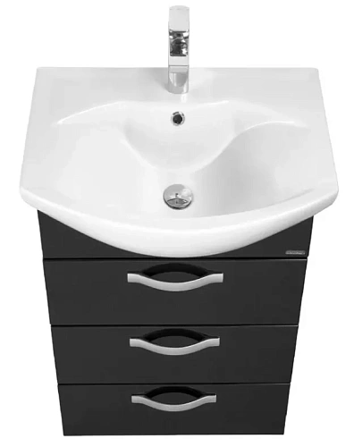 Тумба с раковиной Aquaton Ария 50 Н (1A1402K0AA950) черный глянец Тумба с раковиной Aquaton Ария 50 Н (1A1402K0AA950) черный глянец