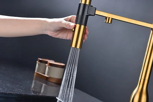 Смеситель для кухни Paulmark Magneto One брашированное золото Ma213188-BG Смеситель для кухни Paulmark Magneto One брашированное золото Ma213188-BG