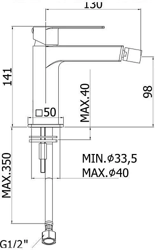 Смеситель для биде Paffoni Tango TA131CR Смеситель для биде Paffoni Tango TA131CR