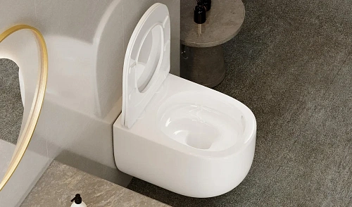 Унитаз подвесной ABBER Bequem AC1104TN белый, безободковый, смыв торнадо Унитаз подвесной ABBER Bequem AC1104TN белый, безободковый, смыв торнадо