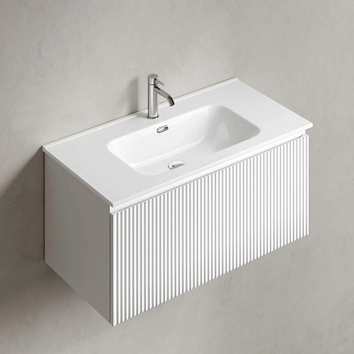 Тумба под раковину SANCOS Snob SNR1.090W R 1.0 890х445х406 Bianco подвесная Тумба под раковину SANCOS Snob SNR1.090W R 1.0 890х445х406 Bianco подвесная