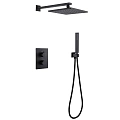 Душевая система ABBER Weiss Insel AF8051B скрытого монтажа без излива, термостат, черный матовый Душевая система ABBER Weiss Insel AF8051B скрытого монтажа без излива, термостат, черный матовый