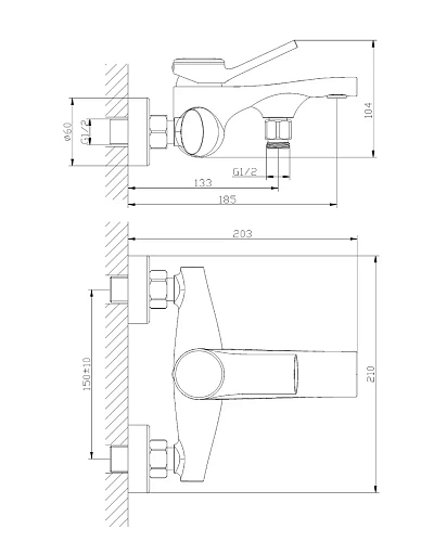 Смеситель для ванны Orange ORGANIC M27-100cr хром Смеситель для ванны Orange ORGANIC M27-100cr хром