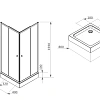 Душевой уголок Parly ZFQ81B с поддоном 80х80х190 Душевой уголок Parly ZFQ81B с поддоном 80х80х190
