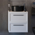 Тумба с раковиной STWORKI Эстерсунд 60 белая матовая, простоун беж, с раковиной на выбор 548185 Тумба с раковиной STWORKI Эстерсунд 60 белая матовая, простоун беж, с раковиной на выбор 548185
