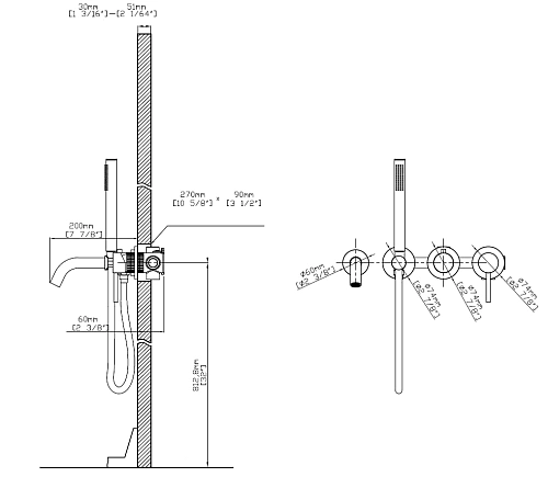 Смеситель для ванны Vincea Groove VBTW-4G1GM встраиваемый, вороненая сталь Смеситель для ванны Vincea Groove VBTW-4G1GM встраиваемый, вороненая сталь