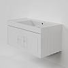 Тумба с раковиной La Fenice Cubo Bianco 90 NFNC-01-CUB-B-90-2-90R белая матовая, ручка белая