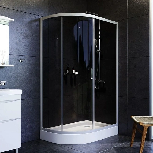 Душевой уголок AM.PM Like W83G-302U120CG64 Slide 120x80, стекло тонированное, профиль матовый серый Душевой уголок AM.PM Like W83G-302U120CG64 Slide 120x80, стекло тонированное, профиль матовый серый