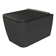 Унитаз подвесной Boheme Zen 967-SET-2-B с биде матовый черный с крышкой Унитаз подвесной Boheme Zen 967-SET-2-B с биде матовый черный с крышкой