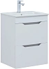 Тумба под раковину Aquanet Практика 50 белый матовый 2 ящика 00330455 напольная/подвесная