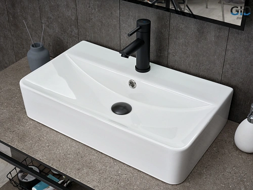 Раковина Gid N1344 51226 накладная белая 61x35.5x14 Раковина Gid N1344 51226 накладная белая 61x35.5x14