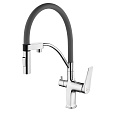 Детальная картинка товара «смеситель для кухни lemark comfort lm3074c-gray с подключением к фильтру, хром/серый»