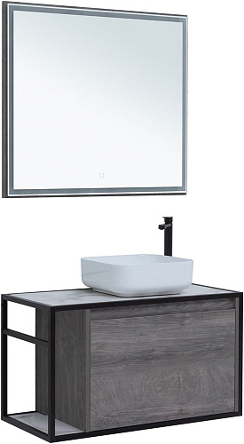 Тумба под раковину Aquanet Nova Lite Loft 90 R дуб рошелье 00261655 Тумба под раковину Aquanet Nova Lite Loft 90 R дуб рошелье 00261655