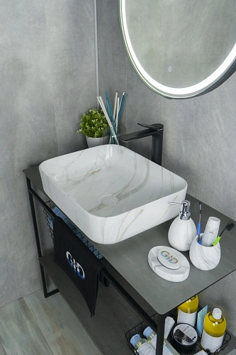 Раковина Gid Mnc190 54426 накладная под камень глянцевая 50x39x13 Раковина Gid Mnc190 54426 накладная под камень глянцевая 50x39x13