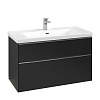 Картинка анонса товара «тумба под раковину villeroy &amp; boch subway 3.0 с подсветкой volcano black / volcano black c570l0vl»