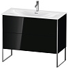 Картинка анонса товара «тумба под раковину duravit xsquare xs452504040 напольная 101 см черный глянцевый»