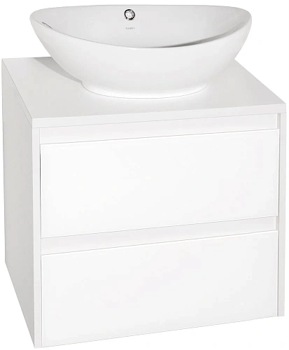 Тумба под раковину Style Line Монако 60 (2 ящ.), Гамма 56, Осина бел /бел лакобель, PLUS ЛС-00000632 Тумба под раковину Style Line Монако 60 (2 ящ.), Гамма 56, Осина бел /бел лакобель, PLUS ЛС-00000632