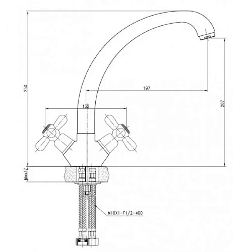 Смеситель для кухни Kaiser Carlson 11033 Смеситель для кухни Kaiser Carlson 11033