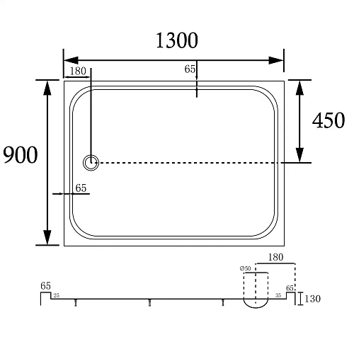 Душевой поддон ABBER AD3C139 130х90 прямоугольный, акриловый, белый Душевой поддон ABBER AD3C139 130х90 прямоугольный, акриловый, белый