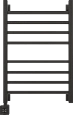Полотенцесушитель электрический EWRIKA Деметра LP 80х50, матовый черный L 536077 Полотенцесушитель электрический EWRIKA Деметра LP 80х50, матовый черный L 536077