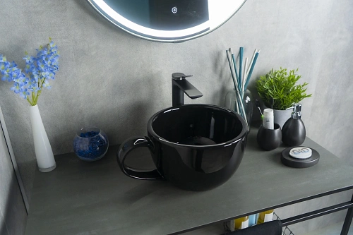 Раковина Gid Nc9077 52230 накладная черная глянцевая 40x30x18 Раковина Gid Nc9077 52230 накладная черная глянцевая 40x30x18