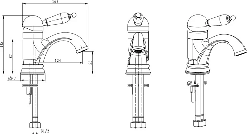 Смеситель для раковины Boheme Medici Ripresa 301 Смеситель для раковины Boheme Medici Ripresa 301