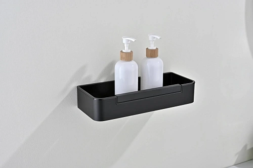 Полка Aquatek AQ4966MB черный матовый Полка Aquatek AQ4966MB черный матовый