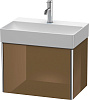 Картинка анонса товара «тумба под раковину duravit xsquare xs406706161 подвесная 58 см коричнево-оливковый глянцевый»