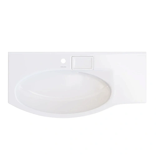 Раковина Kerama Marazzi RIVA мебельная левая с крепежом 100, белая глянцевая RV.wb.100Lh Раковина Kerama Marazzi RIVA мебельная левая с крепежом 100, белая глянцевая RV.wb.100Lh