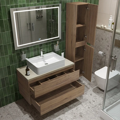 Тумба со столешницей и раковиной BelBagno KRAFT 100 kraft100rt-kepmco-1338-set подвесная KRAFT100RT-KEPMCO-1338-SET Тумба со столешницей и раковиной BelBagno KRAFT 100 kraft100rt-kepmco-1338-set подвесная KRAFT100RT-KEPMCO-1338-SET