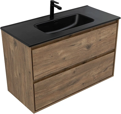 Тумба под раковину Aquanet Милан 100 дуб рустикальный 00336380 подвесная Тумба под раковину Aquanet Милан 100 дуб рустикальный 00336380 подвесная