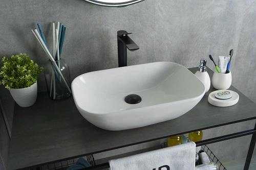 Раковина Gid N9447 51157 накладная белая 51x34x13 Раковина Gid N9447 51157 накладная белая 51x34x13