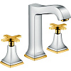 Картинка анонса товара «смеситель для раковины hansgrohe metropol classic 31307090, хром/под золото»