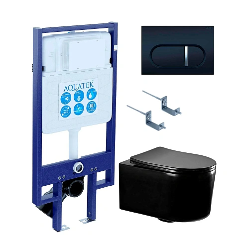 Комплект унитаза Aquatek МИЯ SET Aquatek МИЯ-MB-045 4в1 черный матовый с инсталляцией Standard INS-0000020, крепежом KKI-0000002, клавишей смыва KDI-0000045 и сиденьем микролифт Комплект унитаза Aquatek МИЯ SET Aquatek МИЯ-MB-045 4в1 черный матовый с инсталляцией Standard INS-0000020, крепежом KKI-0000002, клавишей смыва KDI-0000045 и сиденьем микролифт