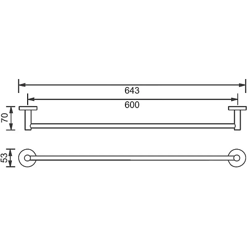 Полотенцедержатель Aquanet 4524MB (60 см) Полотенцедержатель Aquanet 4524MB (60 см)