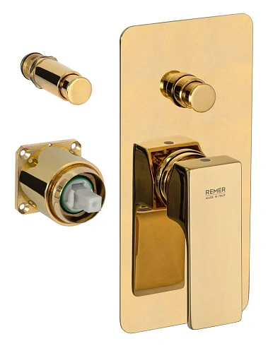 Смеситель для душа Remer Absolute AU09KBDO, золото глянцевое Смеситель для душа Remer Absolute AU09KBDO, золото глянцевое