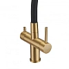 Смеситель для кухни Milacio Ultra 560 (MCU.560.GDB) под фильтр, брашированное золото черный шланг Смеситель для кухни Milacio Ultra 560 (MCU.560.GDB) под фильтр, брашированное золото черный шланг